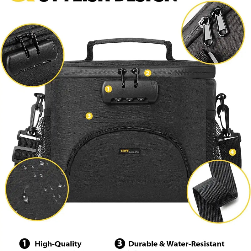 SafeDelux Insulated Lunch Bag(Black)