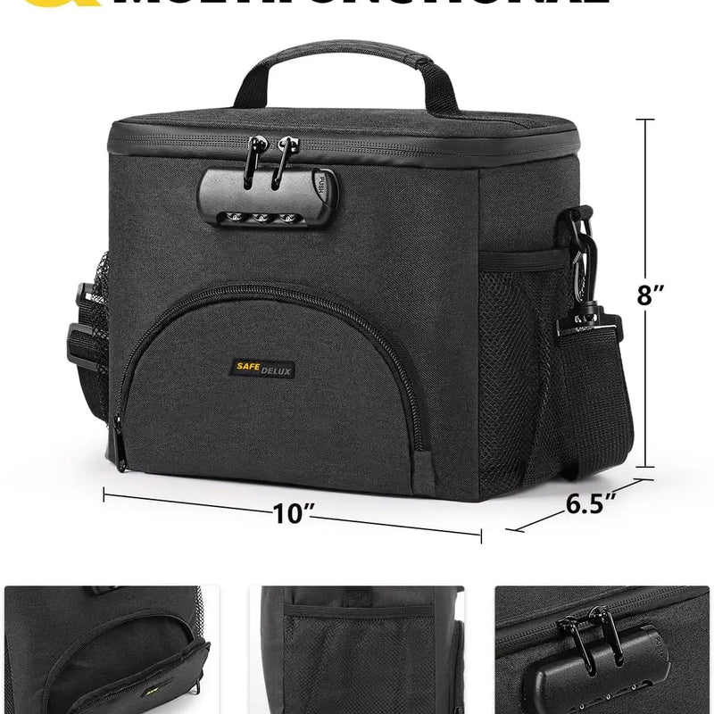 SafeDelux Insulated Lunch Bag(Black)