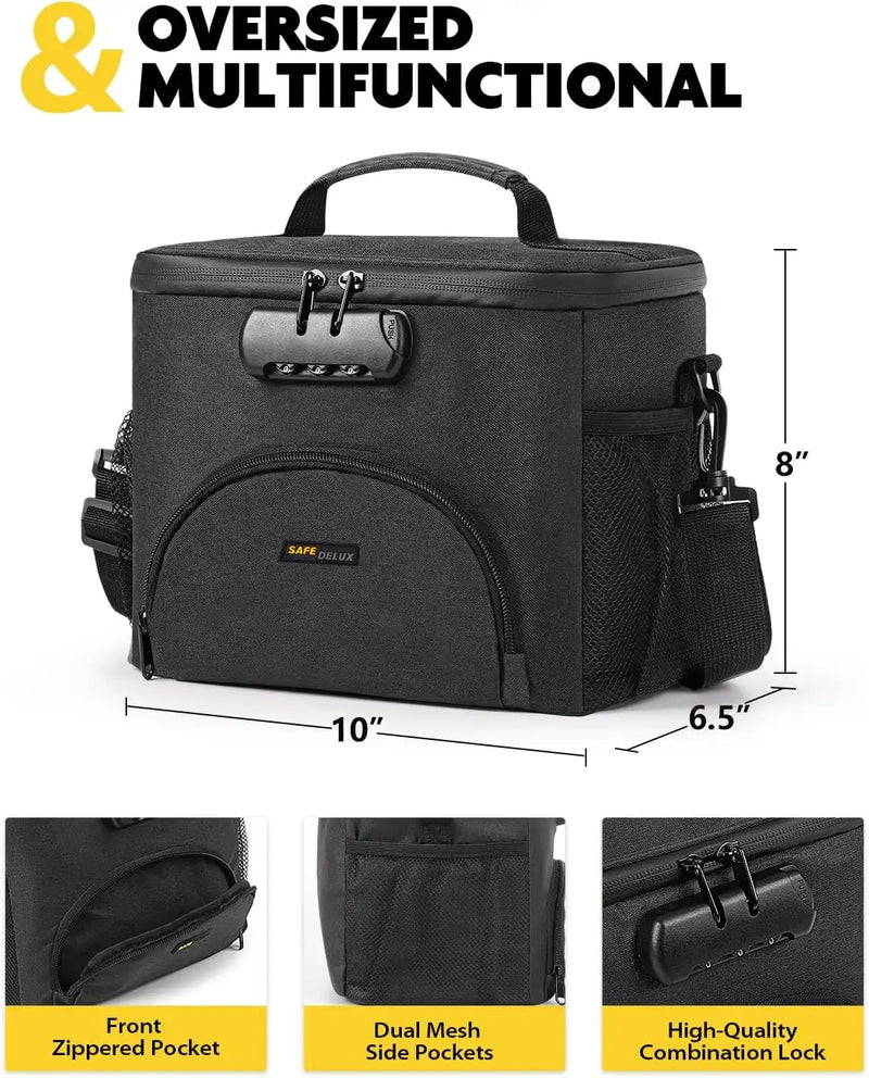 SafeDelux Insulated Lunch Bag(Black)