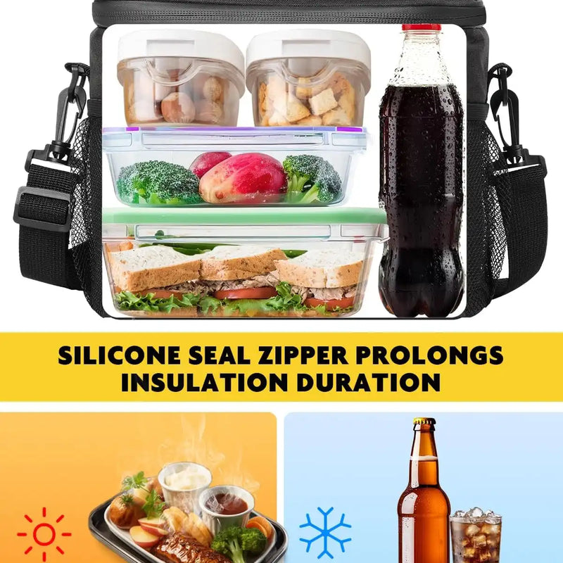 SafeDelux Insulated Lunch Bag(Black)