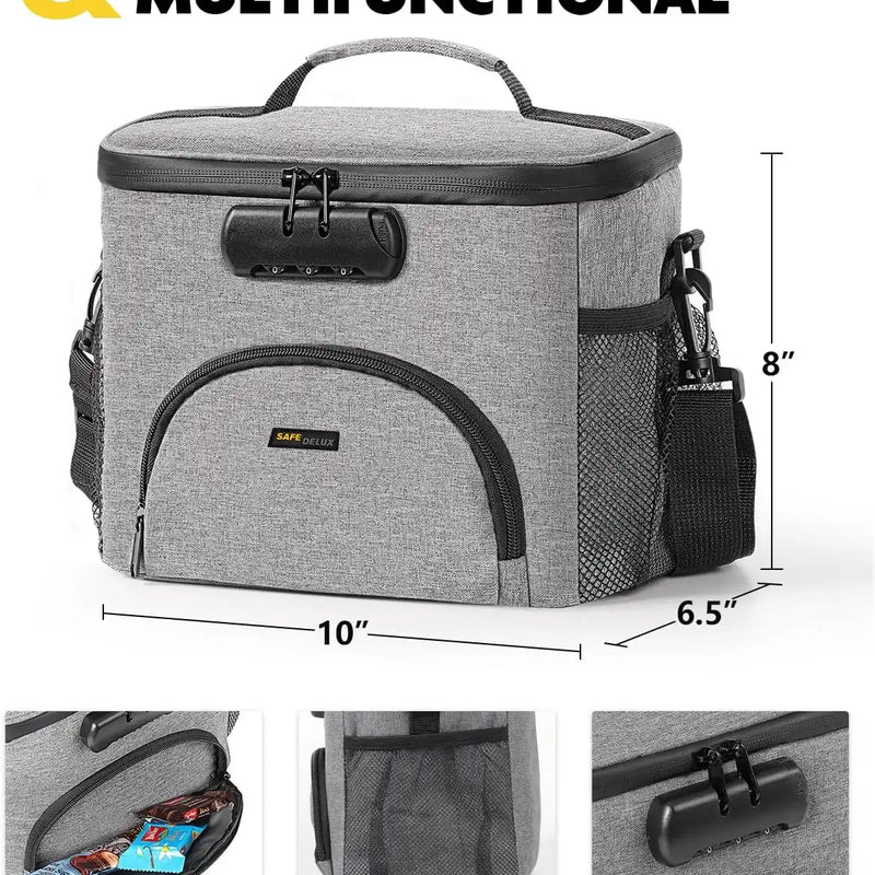 SafeDelux Insulated Lunch Bag(Gray)