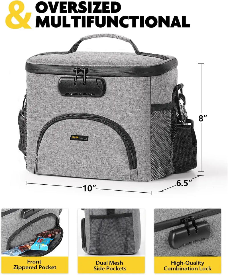 SafeDelux Insulated Lunch Bag(Gray)