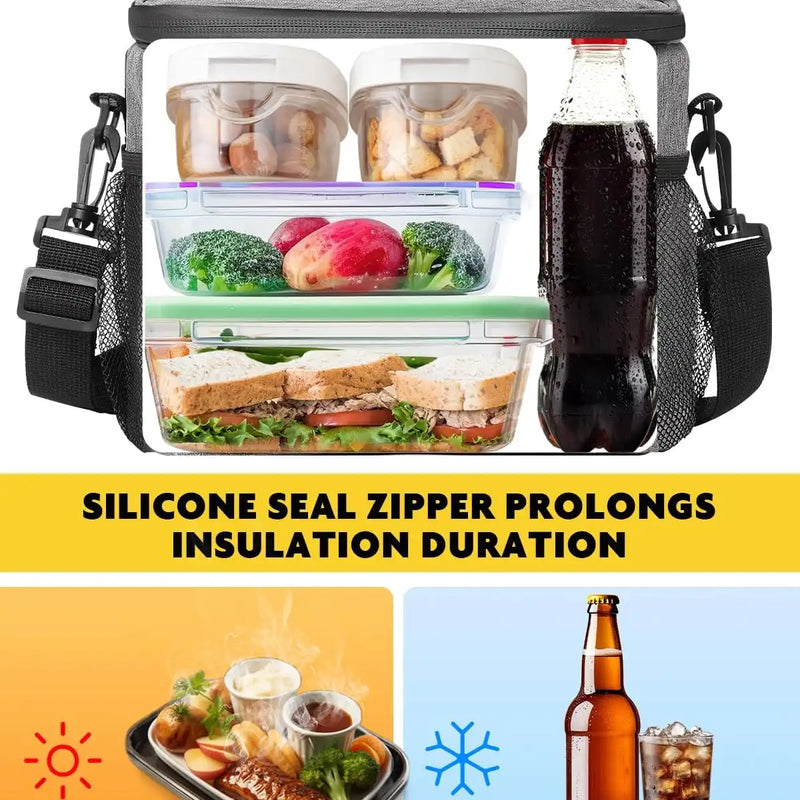 SafeDelux Insulated Lunch Bag(Gray)