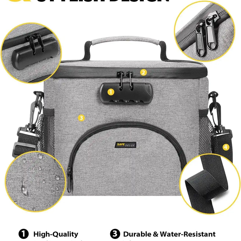 SafeDelux Insulated Lunch Bag(Gray)