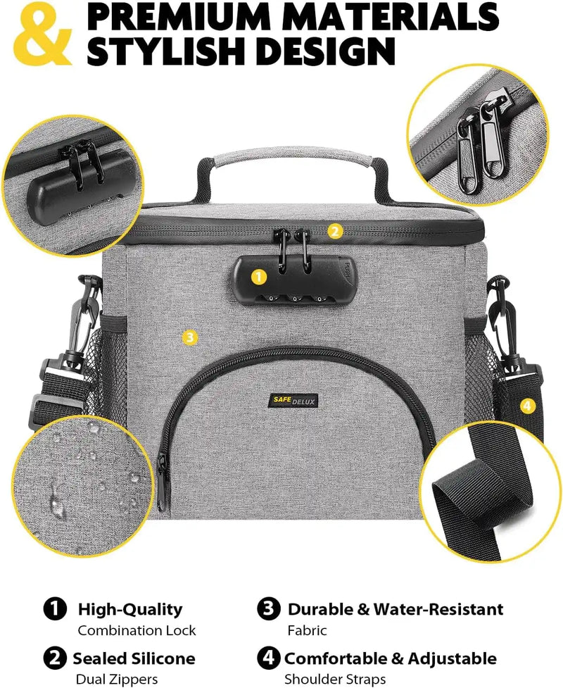 SafeDelux Insulated Lunch Bag(Gray)