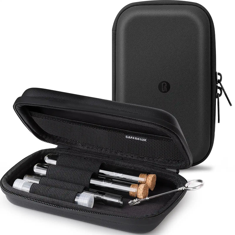 SafeDelux | Hard Shell Smell Proof Pouch Kits 7x4 in | Black