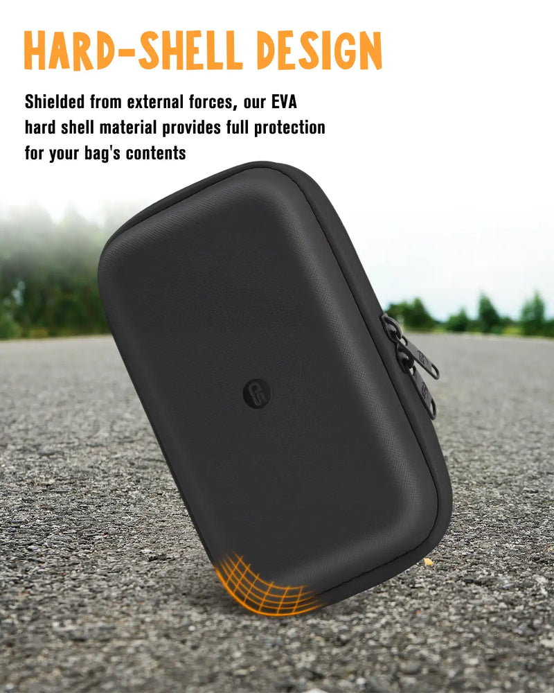 SafeDelux | Hard Shell Smell Proof Pouch Kits 7x4 in | Black Detail