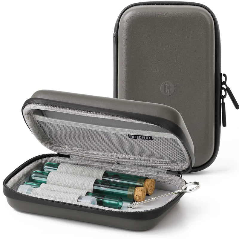 SafeDelux | Hard Shell Smell Proof Pouch Kits 7x4 in | Gray
