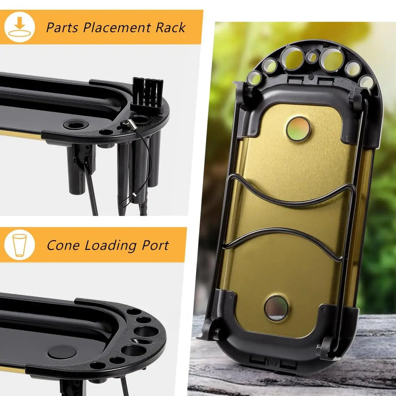 SafeDelux Smell Proof Bag with Combination Lock(Black-Pu) with Kits