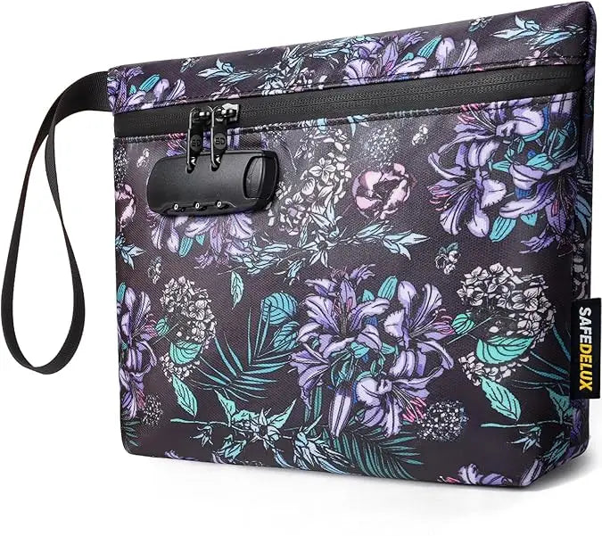 SafeDelux Smell Proof Bag with Combination Lock(Purple)
