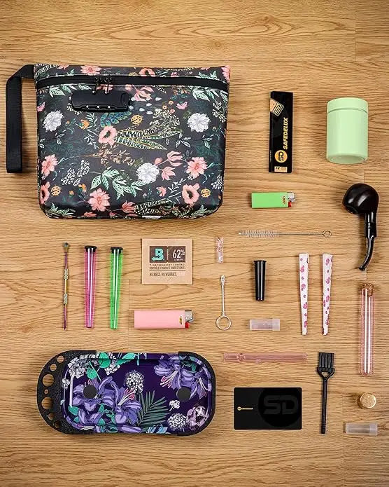 SafeDelux Smell Proof Bag with Combination Lock(Green)