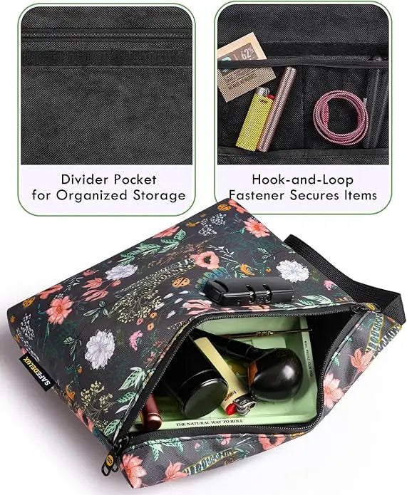 SafeDelux Smell Proof Bag with Combination Lock(Green)