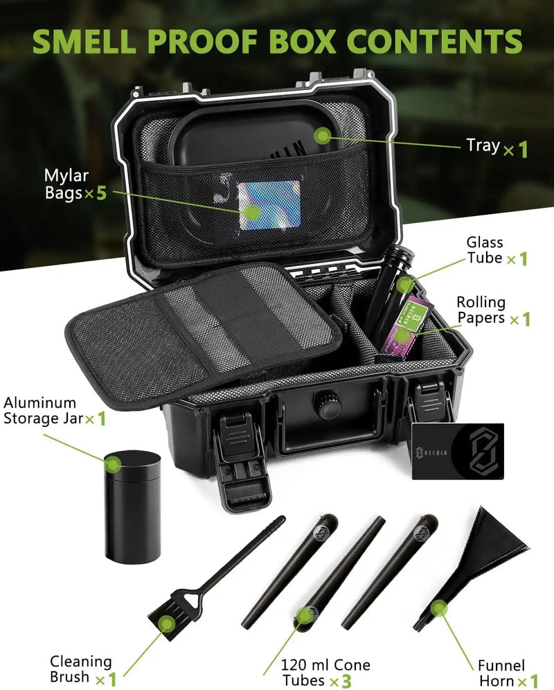 OZCHIN Resistant Stash Case with Kits