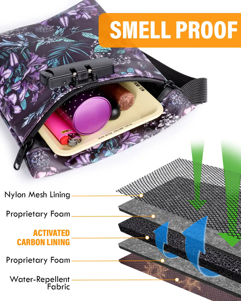 SafeDelux Yllin | Smell Proof Lock Bag 7x8 in | Flower