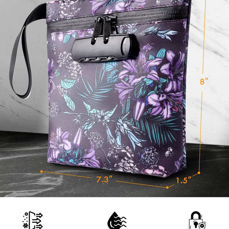 SafeDelux Yllin | Smell Proof Lock Bag 7x8 in | Flower