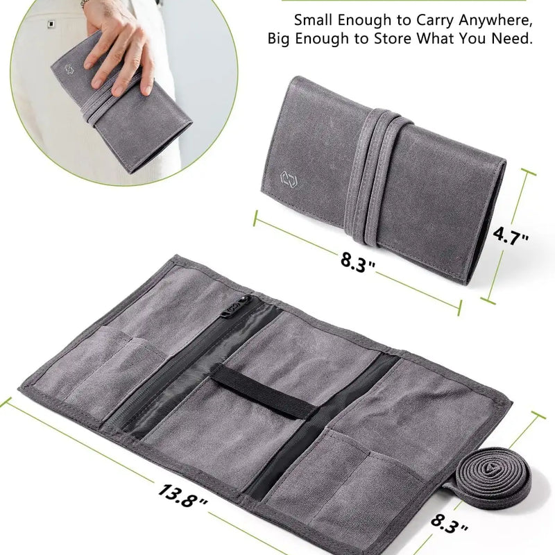 OZCHIN Foldable Waxed Canvas Pocket Bag