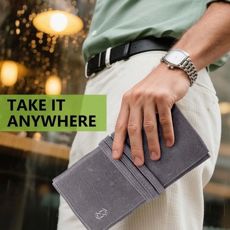 OZCHIN Foldable Waxed Canvas Pocket Bag