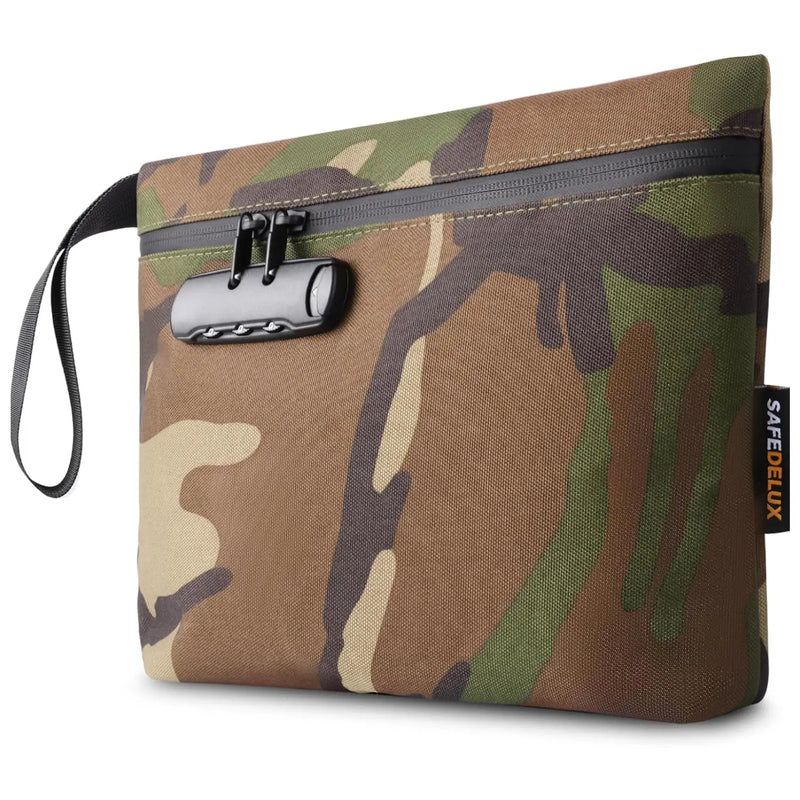 SafeDelux Smell Proof Bag with Combination Lock(Camouflage)