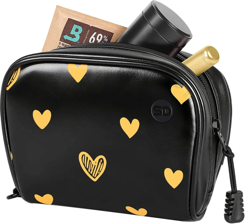 SafeDelux | Smell Proof PU Hand Bag 6.7x4.7 in | Heart