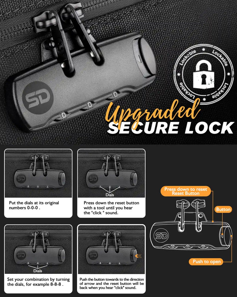 SafeDelux Spectra | Lockable Smell Proof Bag 4x7x9.5 in lock detail