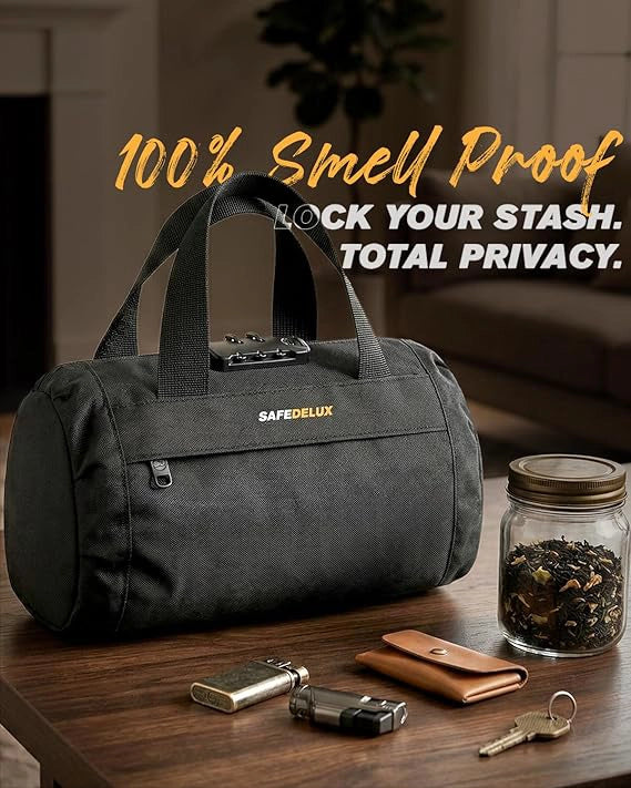 SafeDelux | Smell Proof Hand Bag | Black
