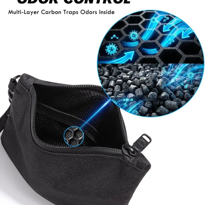 OZCHIN Kairo | Smell Proof Pouch 6x4 in(Black-B)liner details
