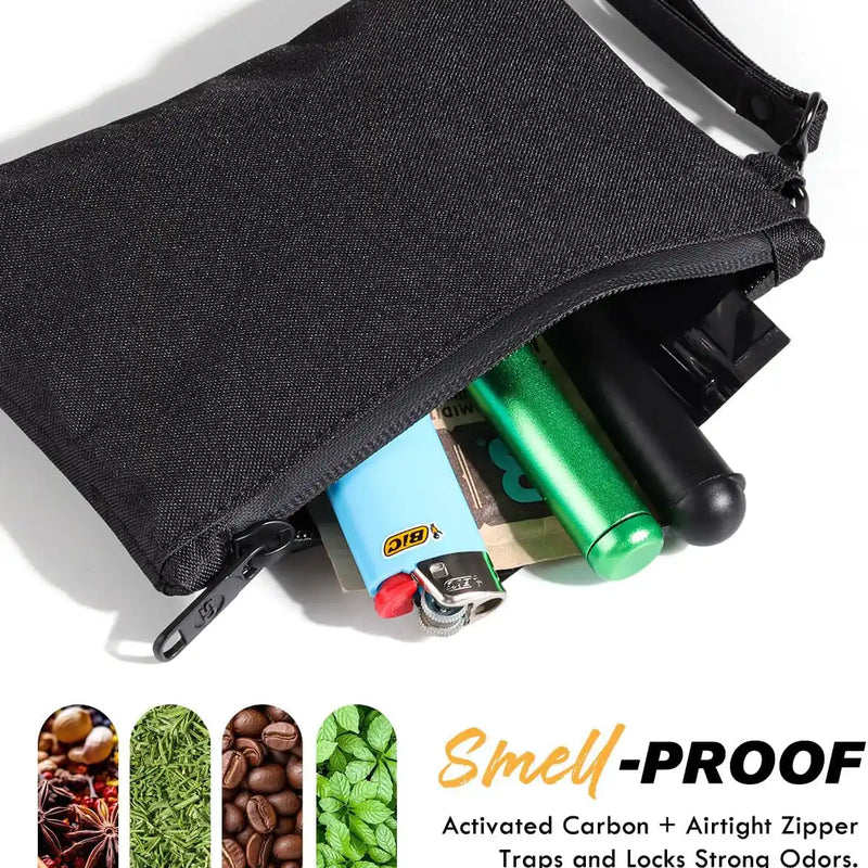 OZCHIN Kairo | Smell Proof Pouch 6x4 in(Black-B)