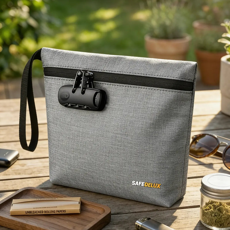 SafeDelux Vireon | Lockable Smell Proof Bag Kits | Grey