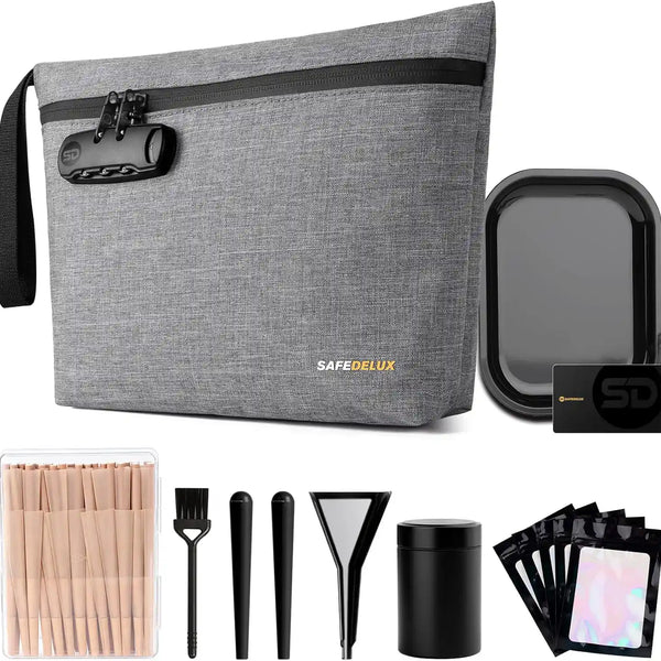 SafeDelux Vireon | Lockable Smell Proof Bag Kits | Grey