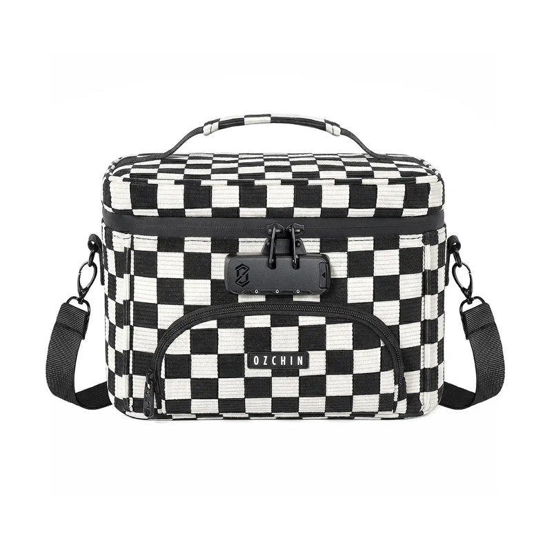 OZCHIN Vecran | Smell Proof Cross Body Bag 6x6.5x10 in (checker)