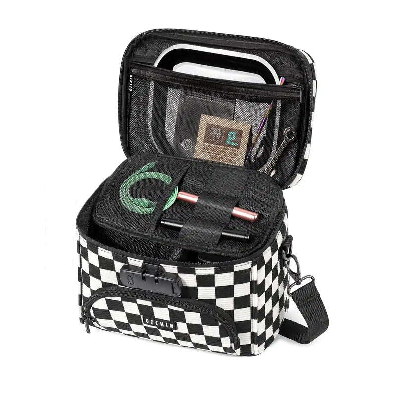 OZCHIN Vecran | Smell Proof Cross Body Bag 6x6.5x10 in (checker)