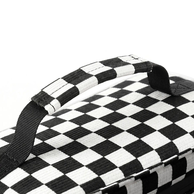 OZCHIN Vecran | Smell Proof Cross Body Bag 6x6.5x10 in (checker) handle detail