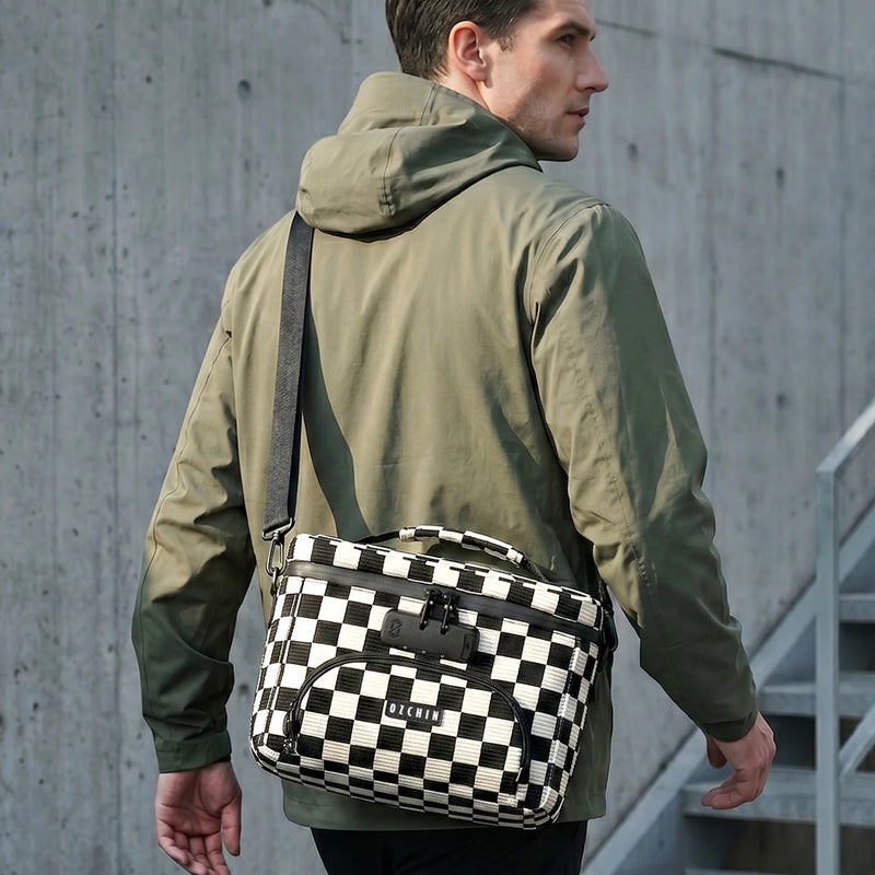 OZCHIN Vecran | Smell Proof Cross Body Bag 6x6.5x10 in (checker)