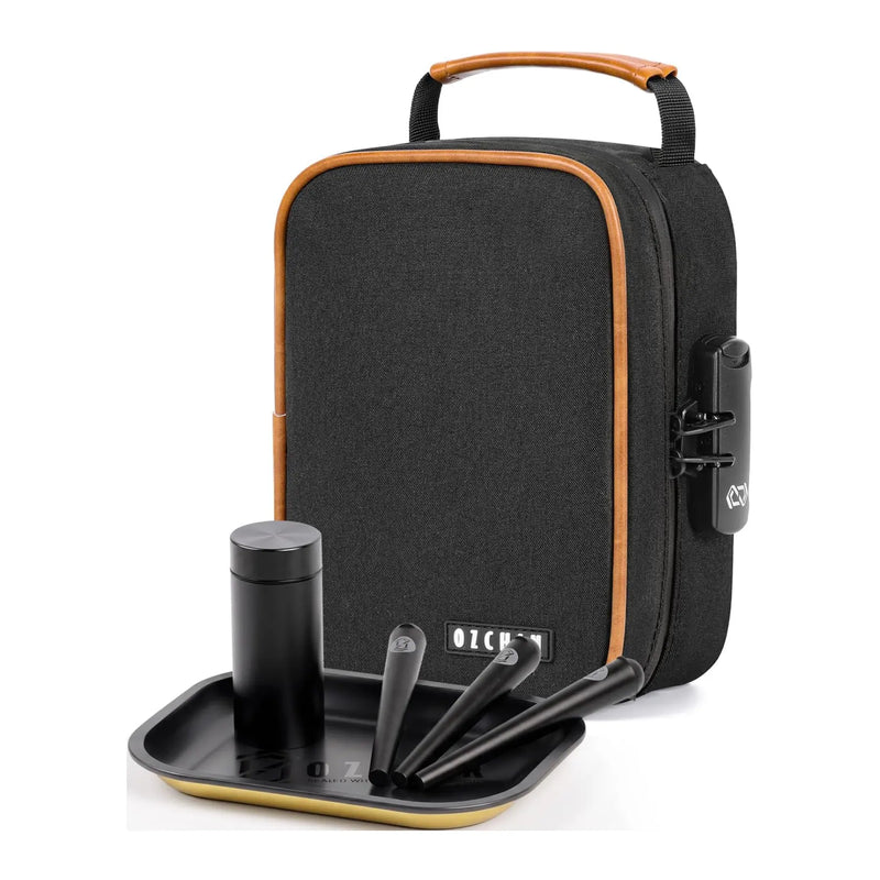 OZCHIN Apex | Odor Control Bag with Kits 7x4.4x10 in Dark Brown