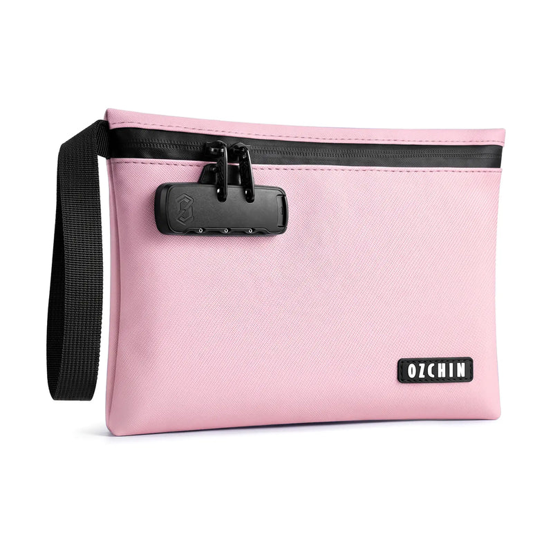 OZCHIN | Odor Proof Hand Bag with Combination Lock Textured PU Outer OZCHIN STASH BAGS & POUCHES