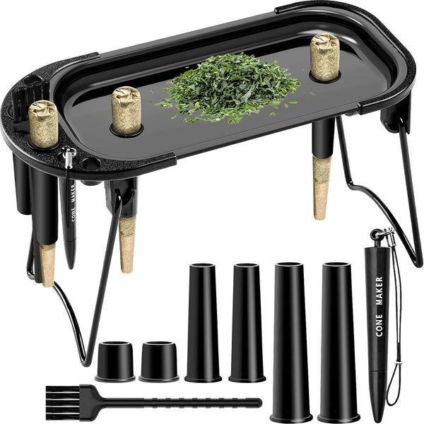 SafeDelux Metal Rolling Tray (Black)