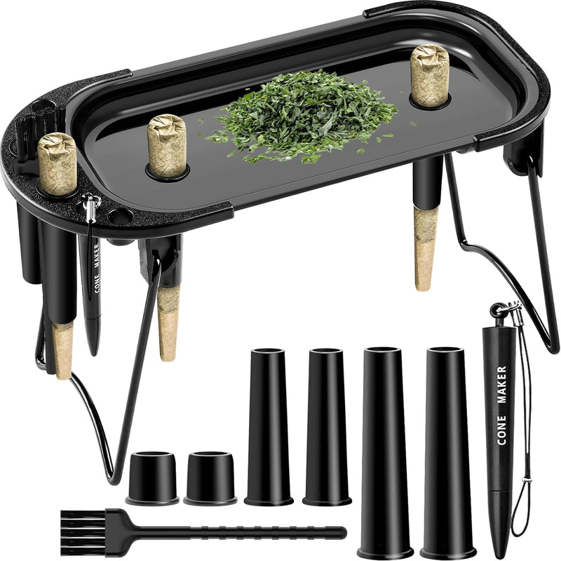 SafeDelux Metal Rolling Tray (Black)