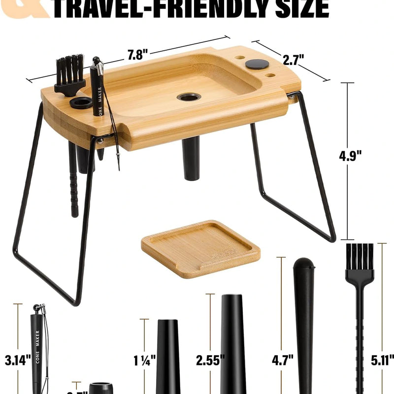 SafeDelux | Small Folding Rolling Tray Kits | Primary size details