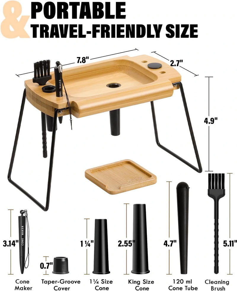 SafeDelux | Small Folding Rolling Tray Kits | Primary size details