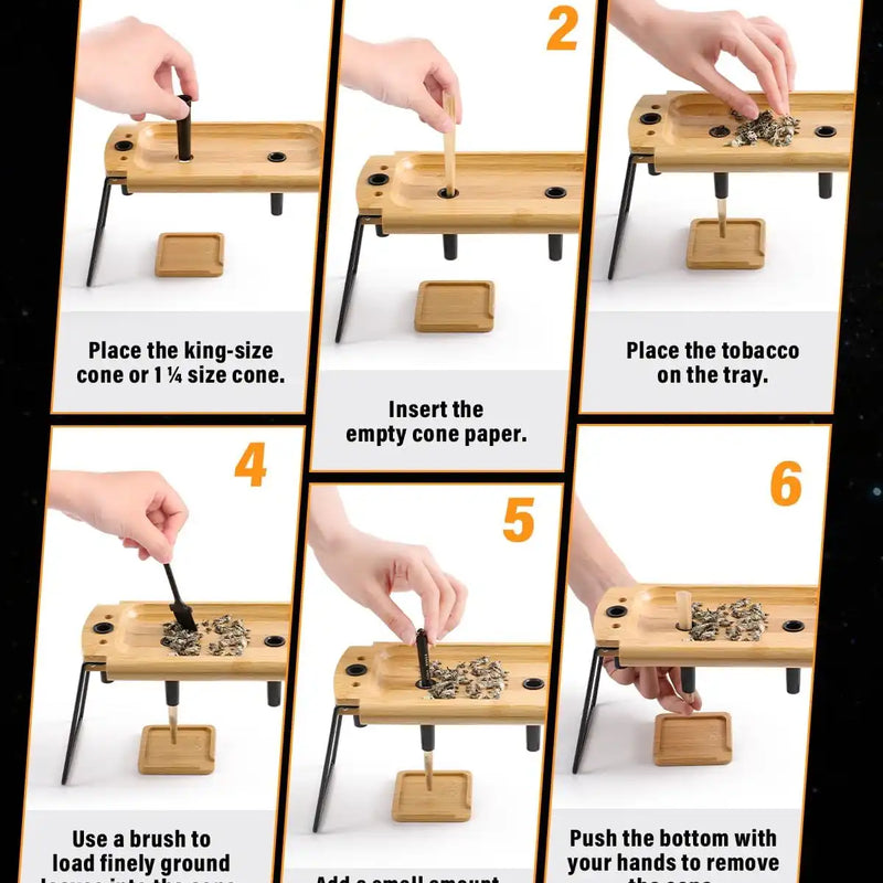 4 Holes Foldable Rolling Tray Kits | SafeDelux