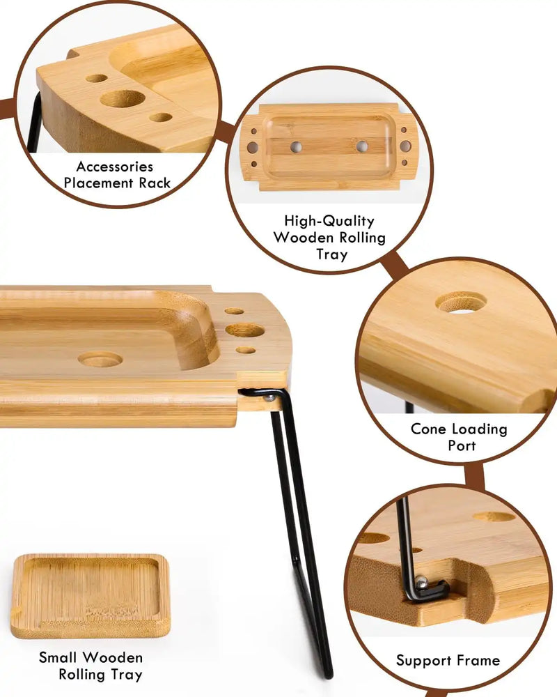 4 Holes Foldable Rolling Tray Kits | SafeDelux