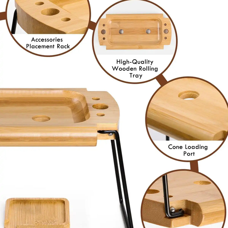 4 Holes Foldable Rolling Tray Kits | SafeDelux