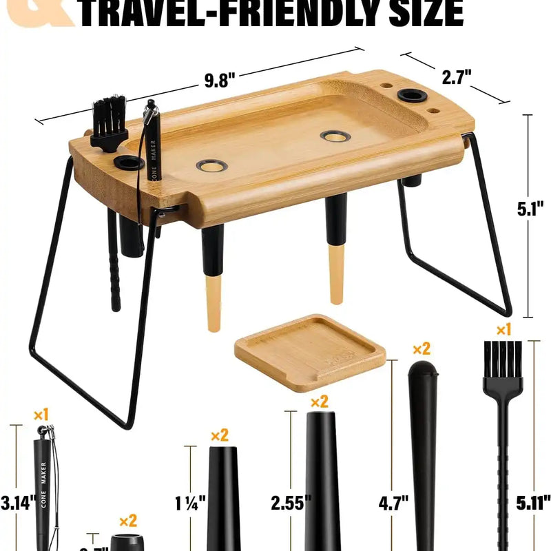4 Holes Foldable Rolling Tray Kits | SafeDelux