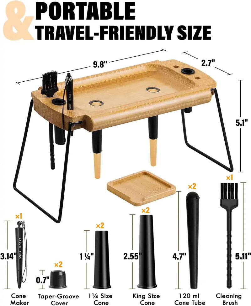 4 Holes Foldable Rolling Tray Kits | SafeDelux
