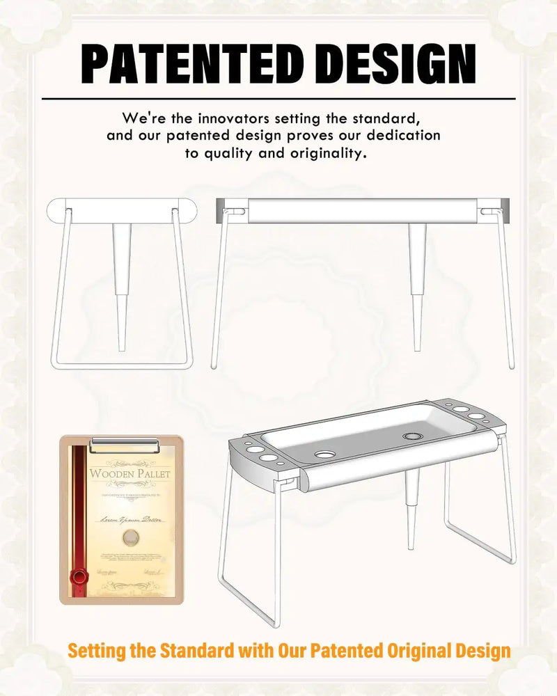 4 Holes Foldable Rolling Tray Kits | SafeDelux