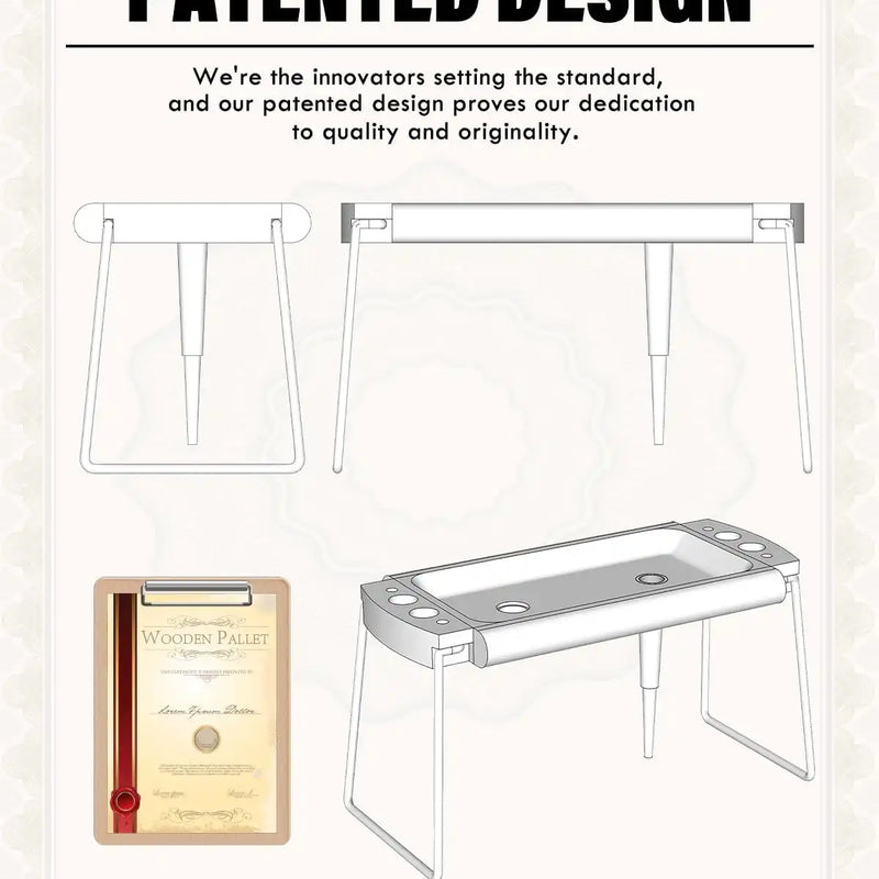 4 Holes Foldable Rolling Tray Kits | SafeDelux