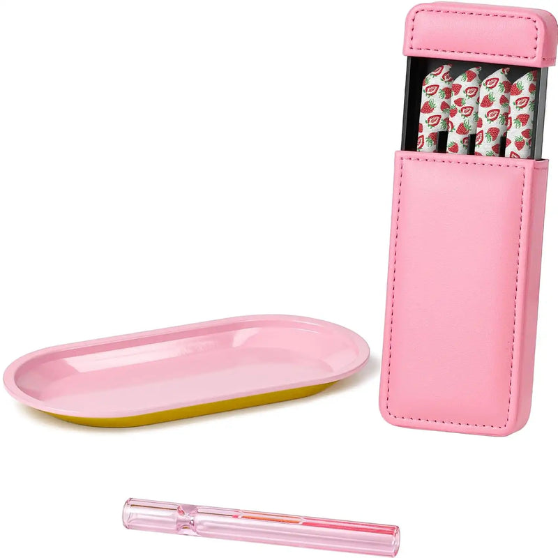 OZCHIN PU Outer Holder Case With kits(Pink)