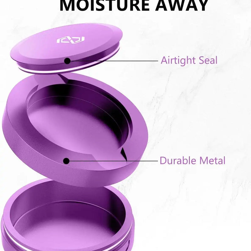 OZCHIN 2 Layers Aluminum Container(Purple&gold)