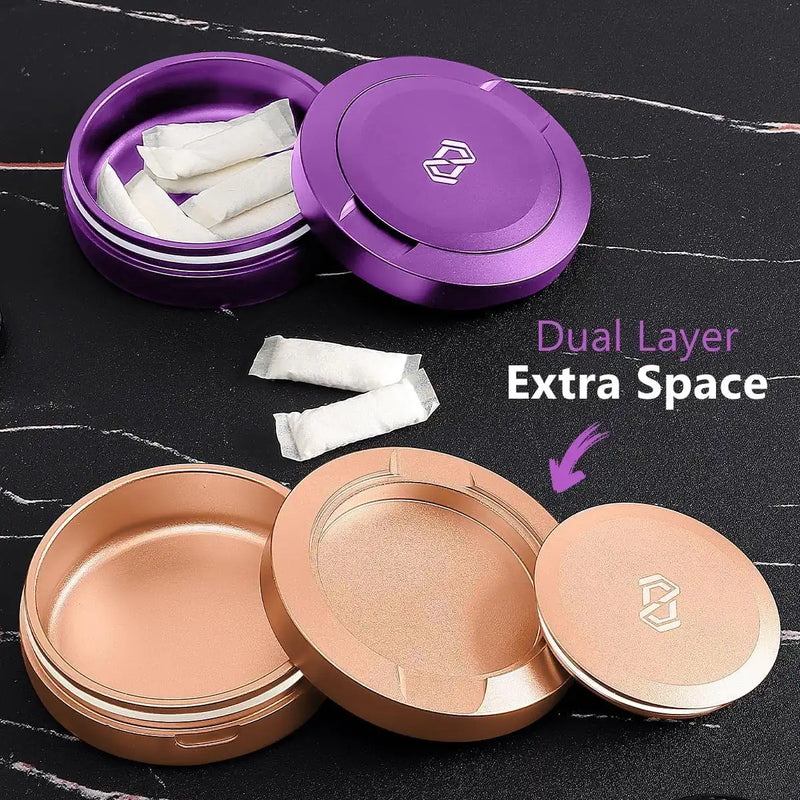 OZCHIN 2 Layers Aluminum Container(Purple&gold)