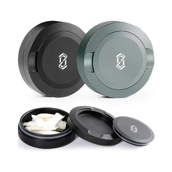 OZCHIN 2 Layers Aluminum Container(Black&grey)